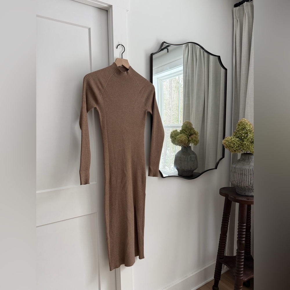 Quince Eco Knit Ribbed Midi Dress